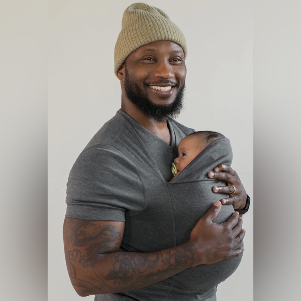 LALABU |‎ Dad Shirt Short Sleeve Tshirt In Black Size 2X Babywearing Infant